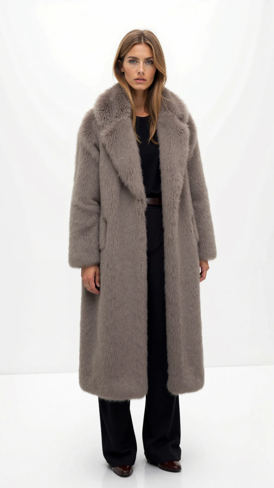 Narcissa Long Faux Fur Jacket - Nextleian