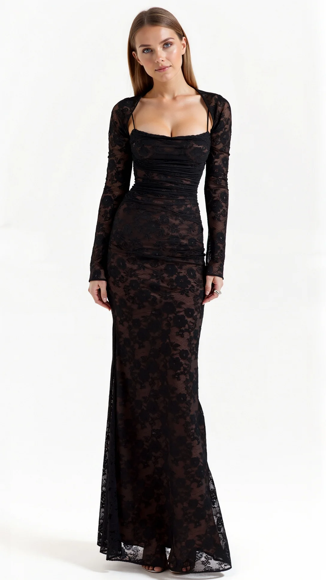 Nerissa Lace Maxi Dress - Nextleian